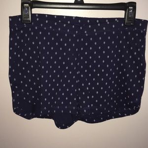 blue and white sleep shorts